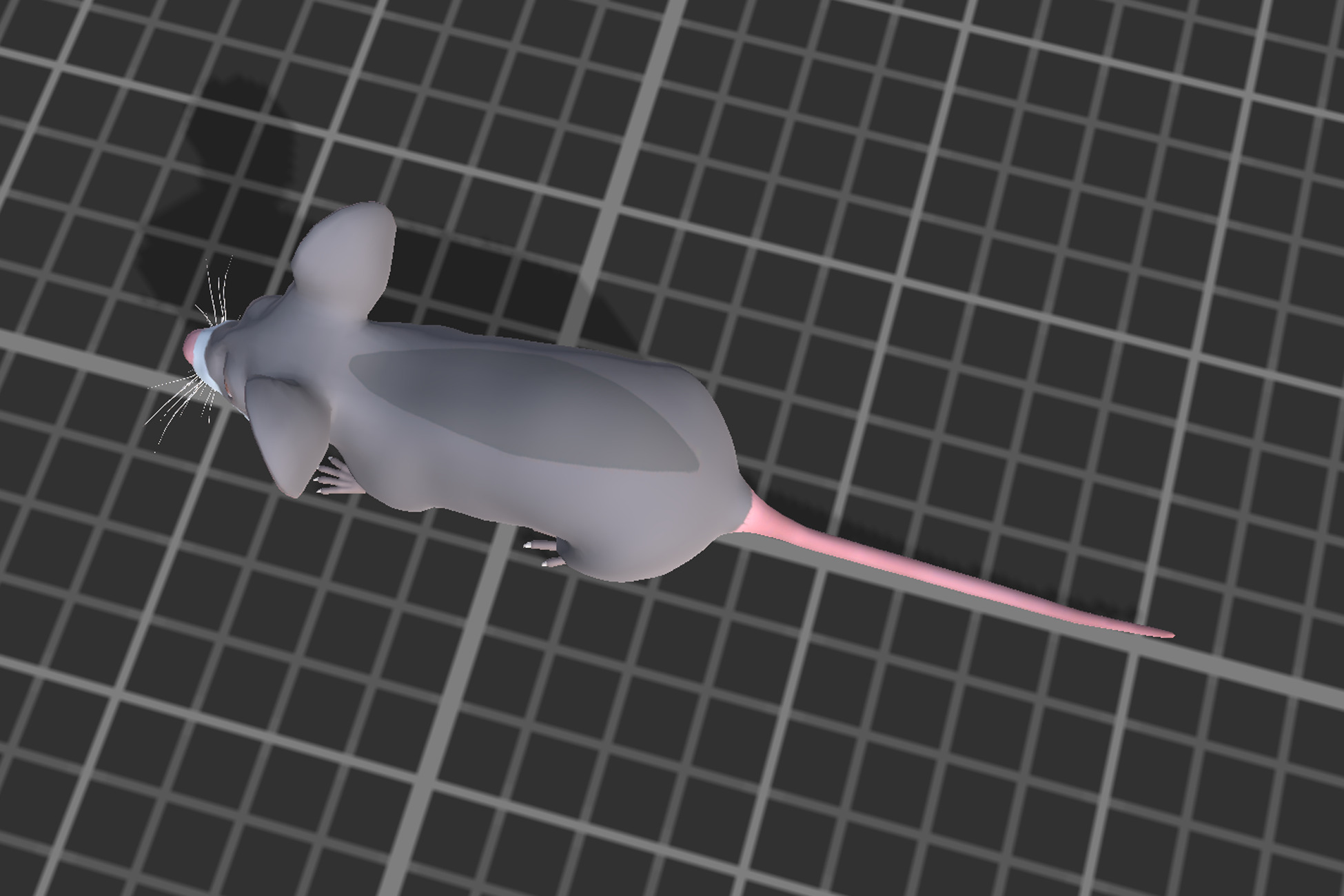 Cartoon Mouse Low-poly 3D model_4