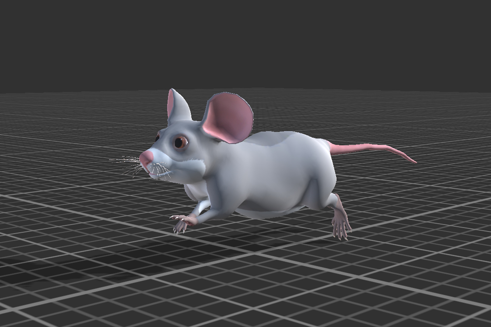 Cartoon Mouse Low-poly 3D model_7