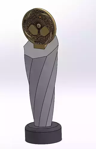 Pickleball Trophy 3D Model - STL and SolidWorks Files