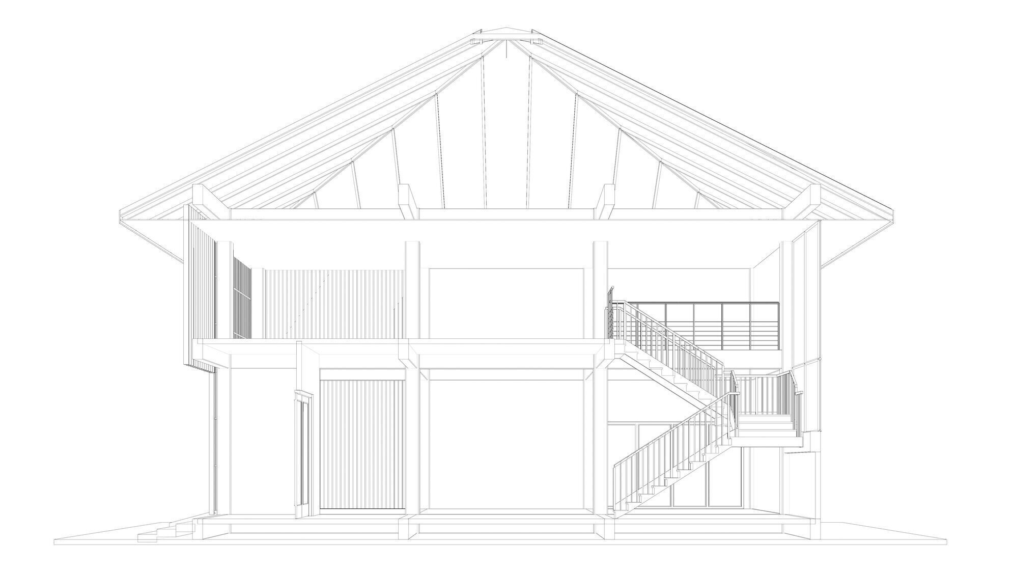 House in section cut 25-10 3D model_5