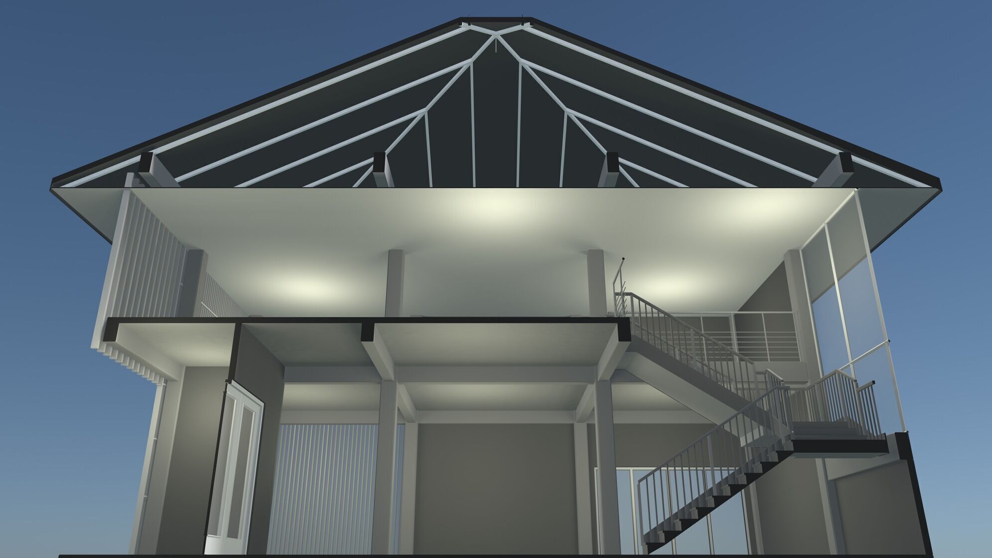 House in section cut 25-10 3D model_1