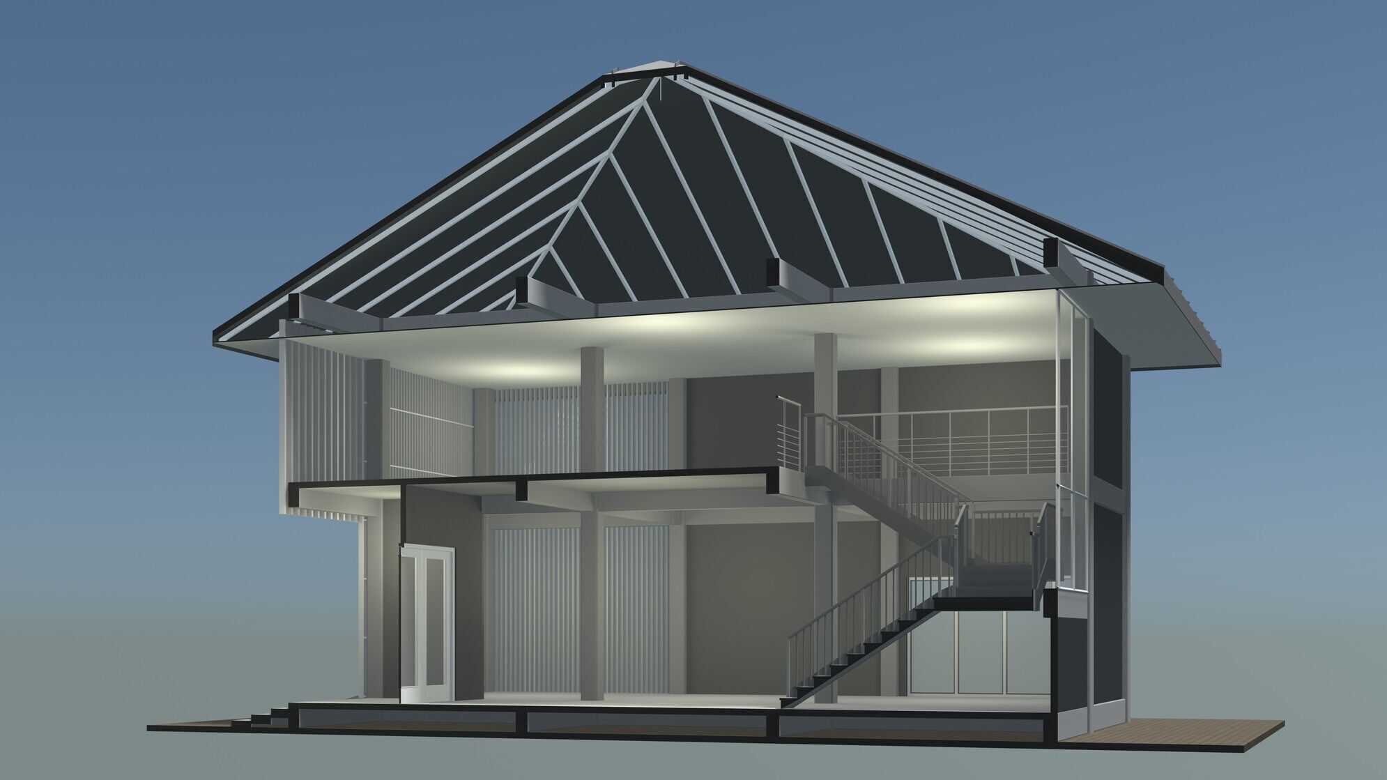 House in section cut 25-10 3D model_4