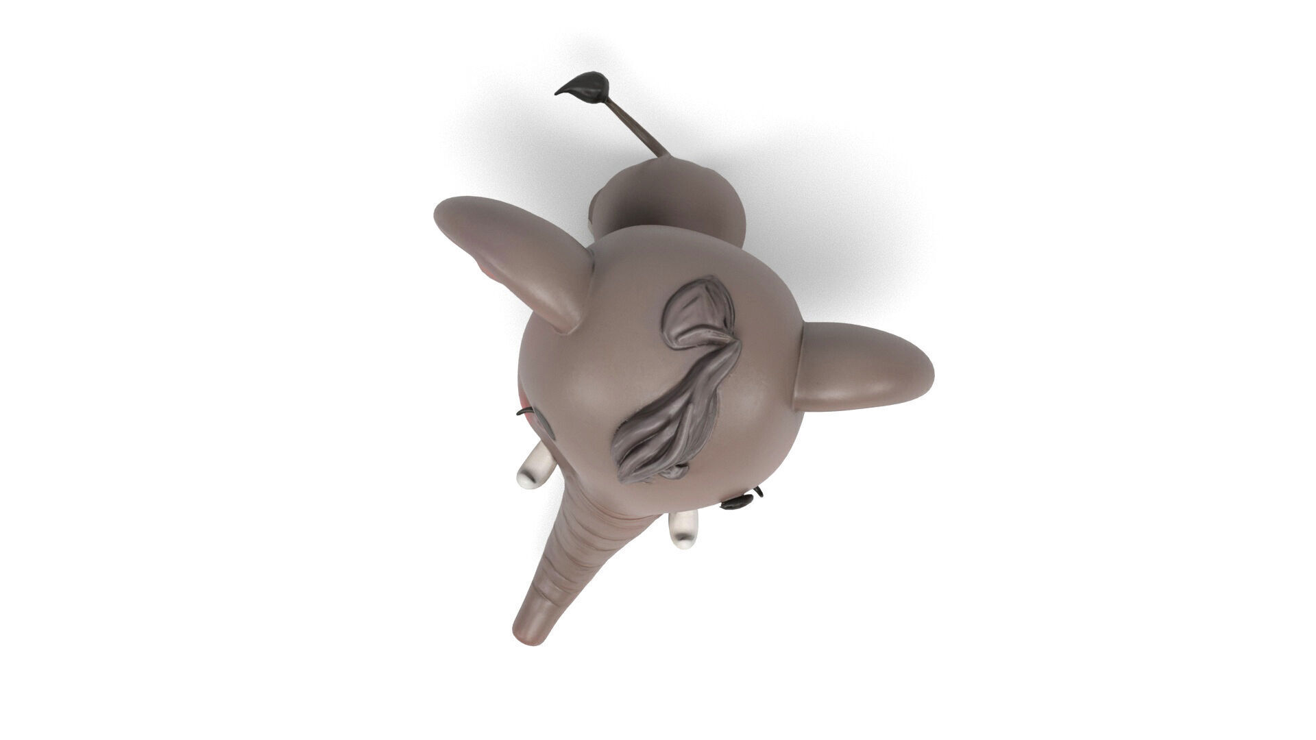 Little elephant Low-poly 3D model_5