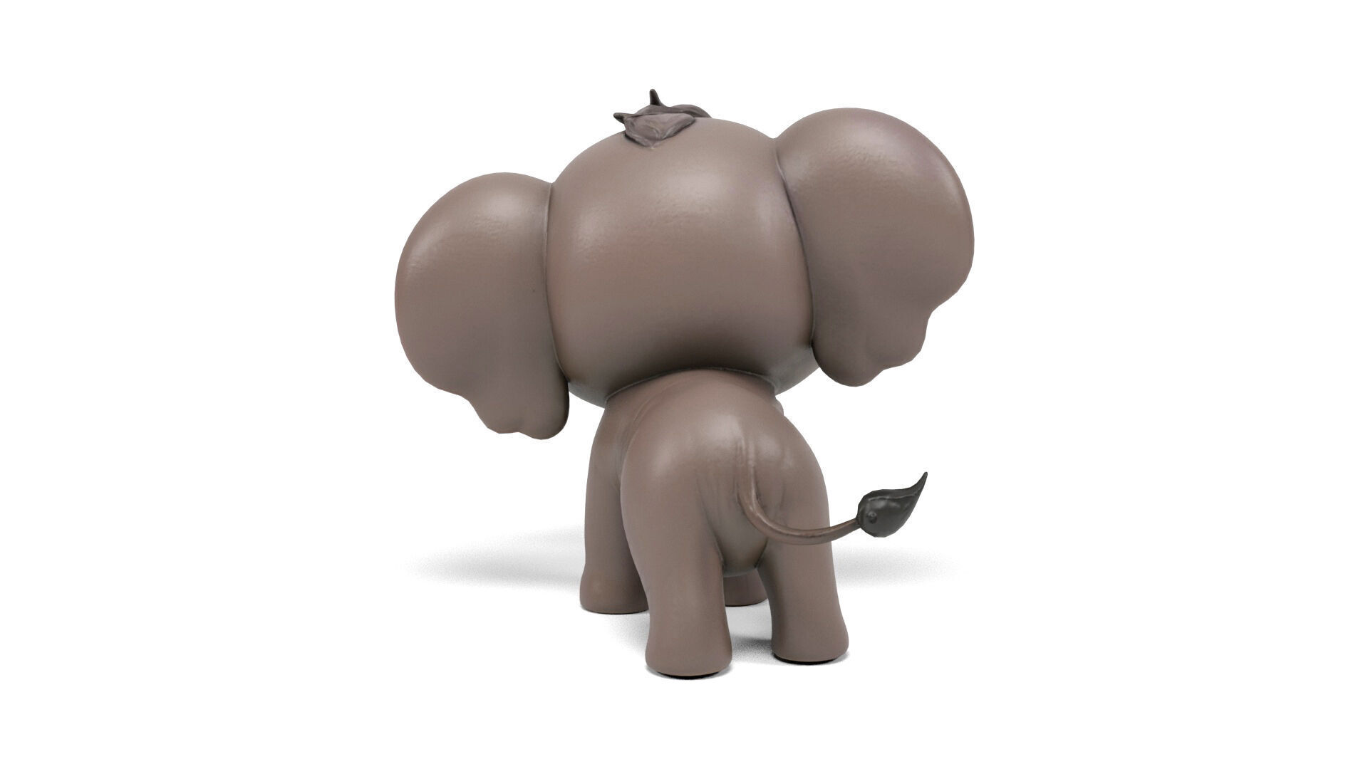 Little elephant Low-poly 3D model_7