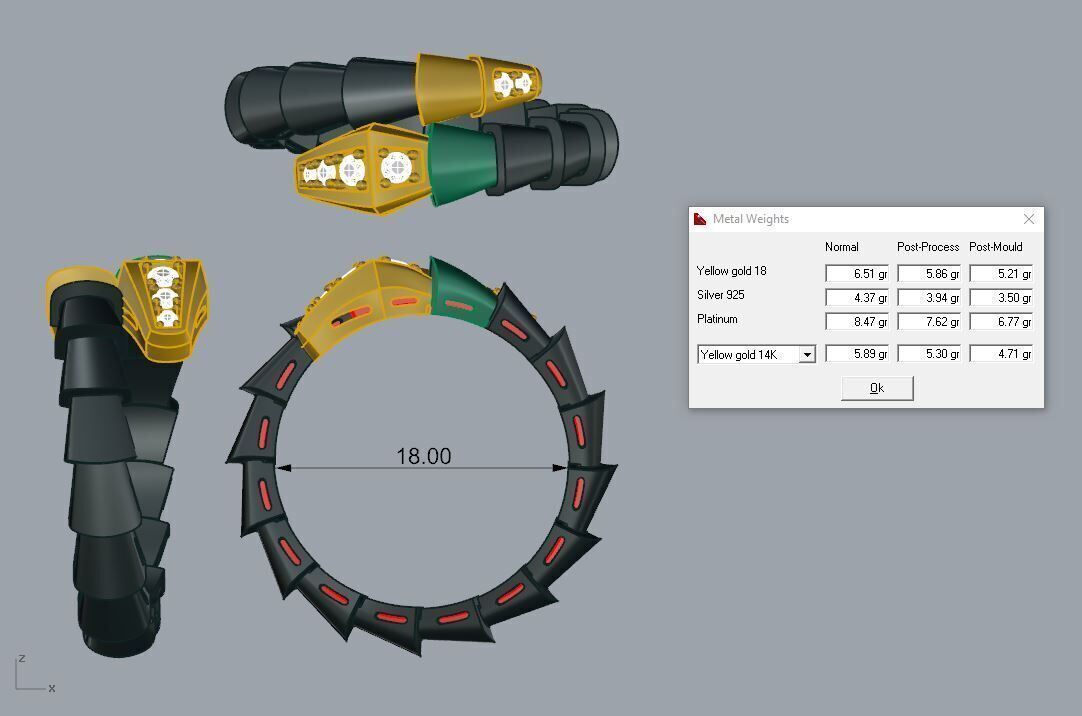 Bvlgari Snake Serpenti Ring 3D print model_4
