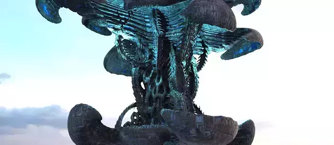 Alien Cliff Shroom Mushroom 5 3D model