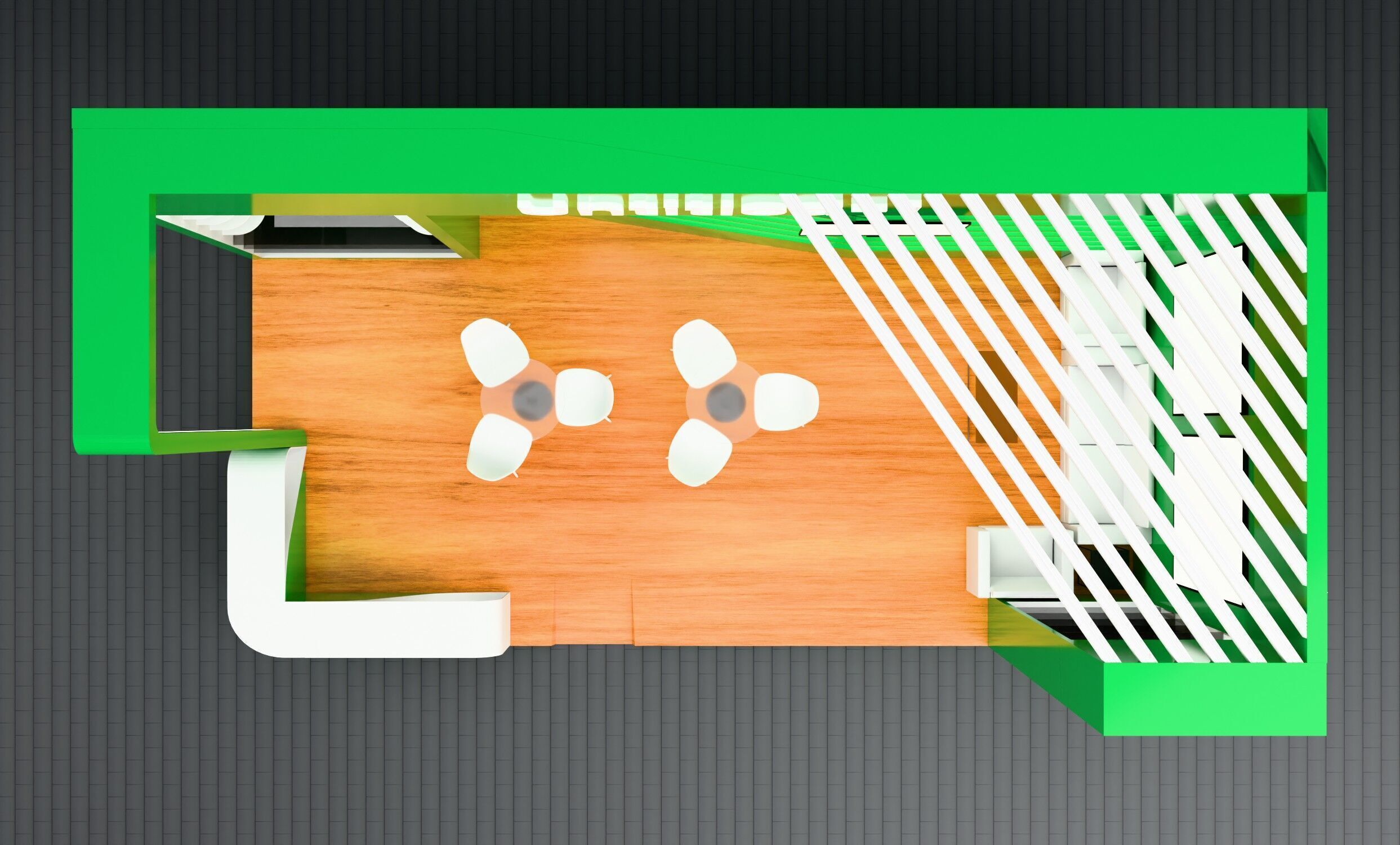 Exhibition Stall design 2 side open 3D model_3