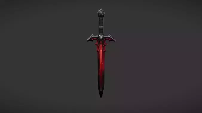 dark fantasy sword with glowing elements