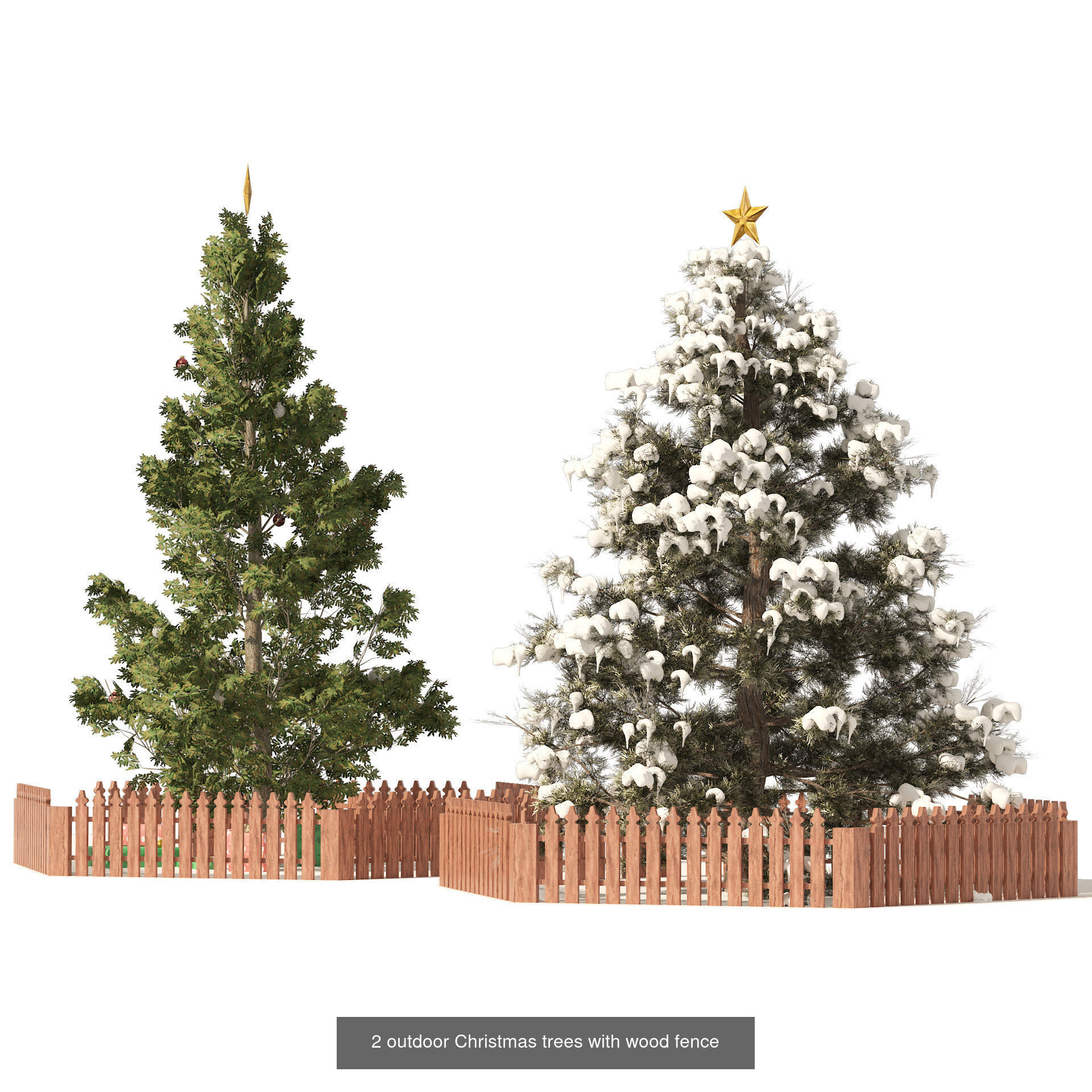 Realistic Conifer Tree Assets LowPoly 3D Model Collection_25