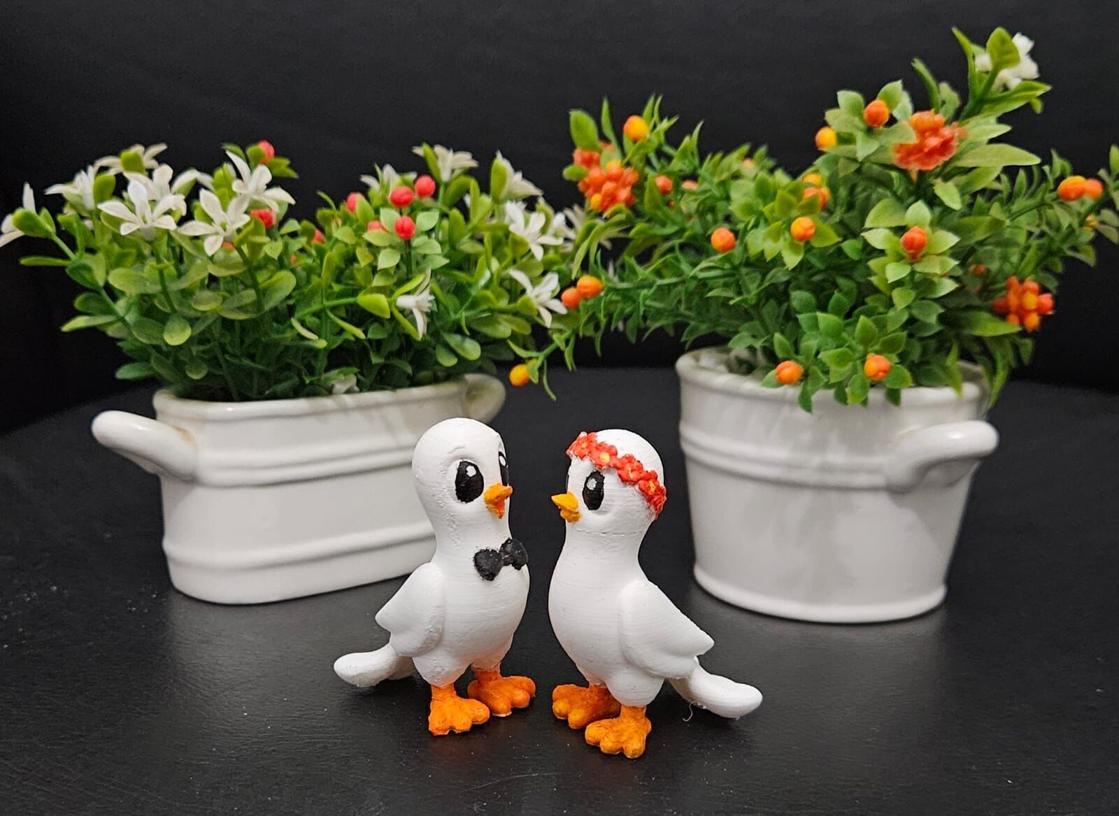 Dove Wedding Cake Topper 3D print model_17