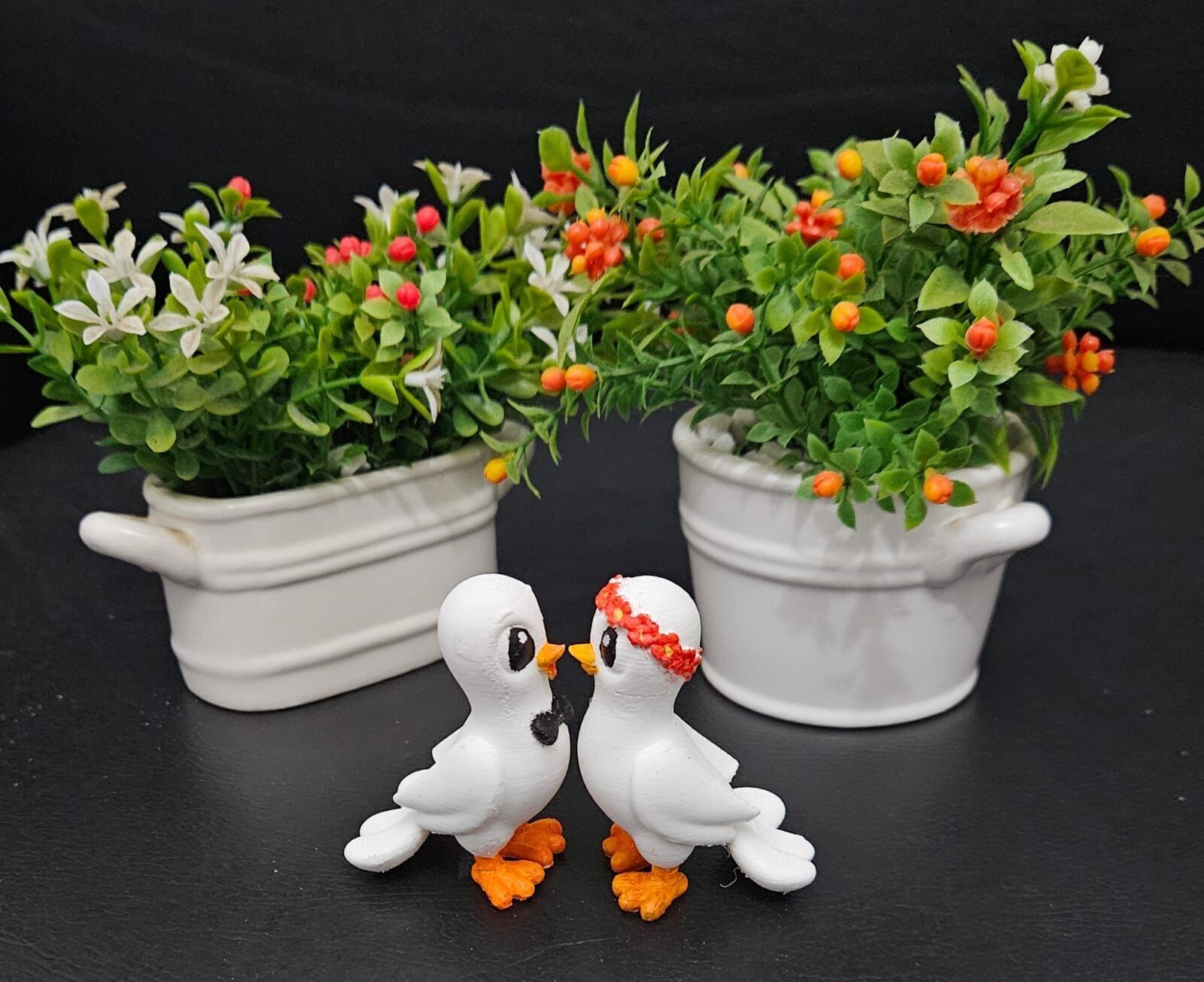 Dove Wedding Cake Topper 3D print model_16