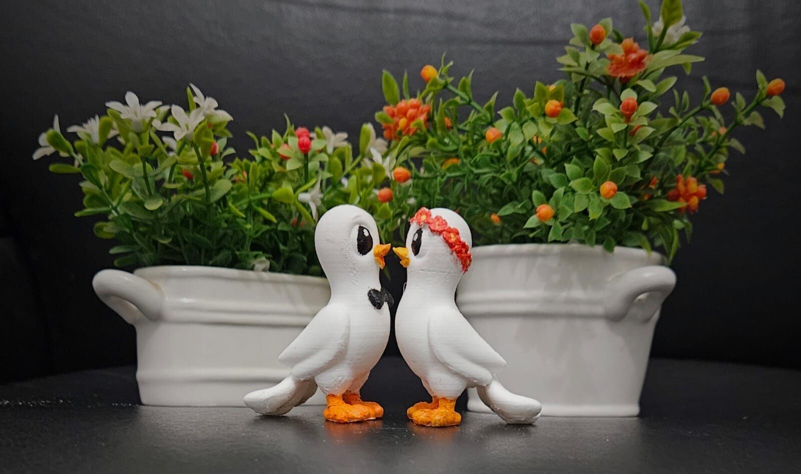 Dove Wedding Cake Topper 3D print model_18