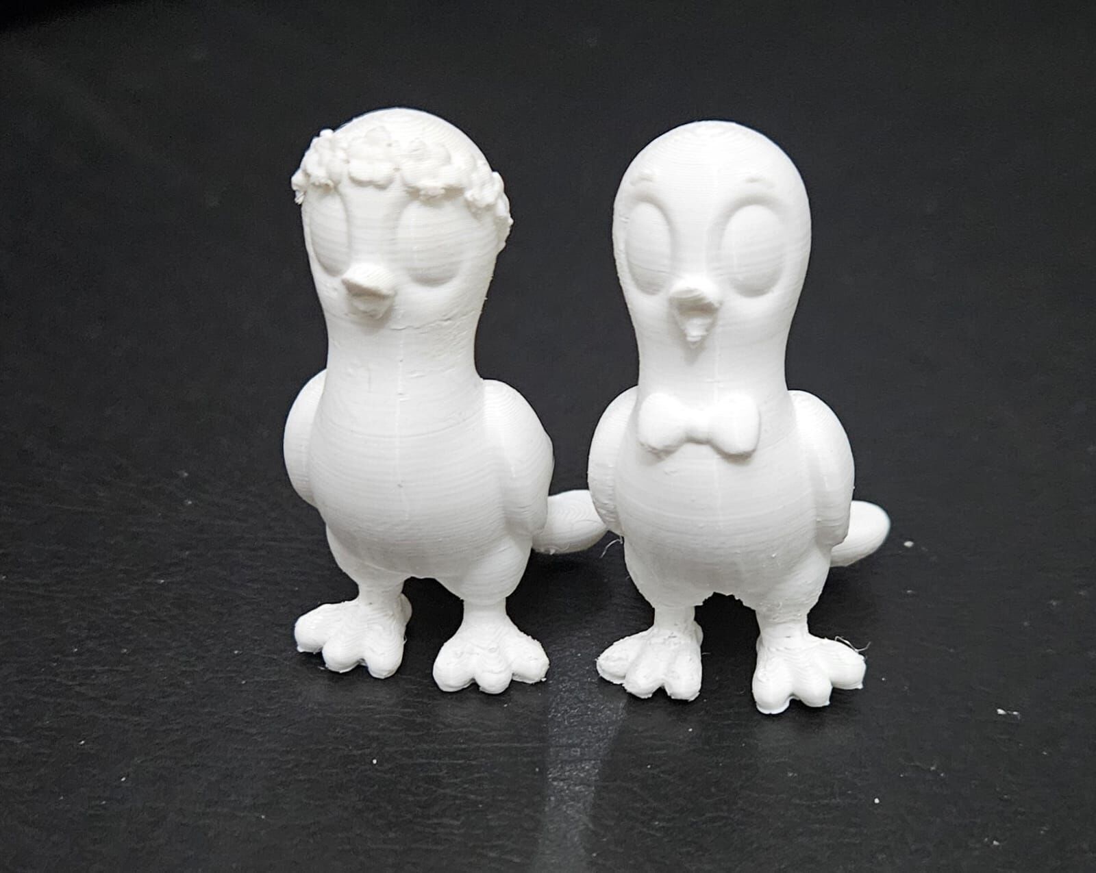 Dove Wedding Cake Topper 3D print model_5