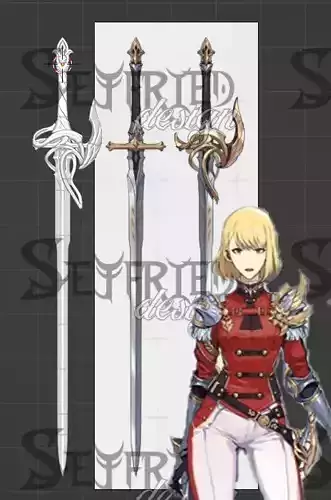 Solo Leveling Cha Hae In sword 3D printable model for cosplay