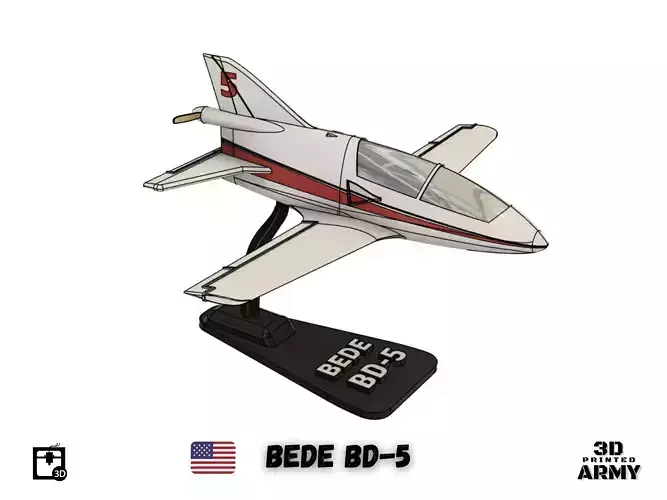 BEDE BD-5 MICRO scale-model aircraft  3D print model