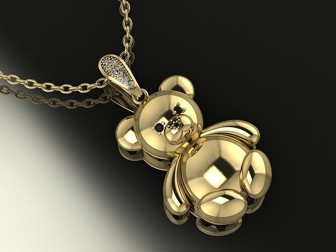 Bear Pendant Gold