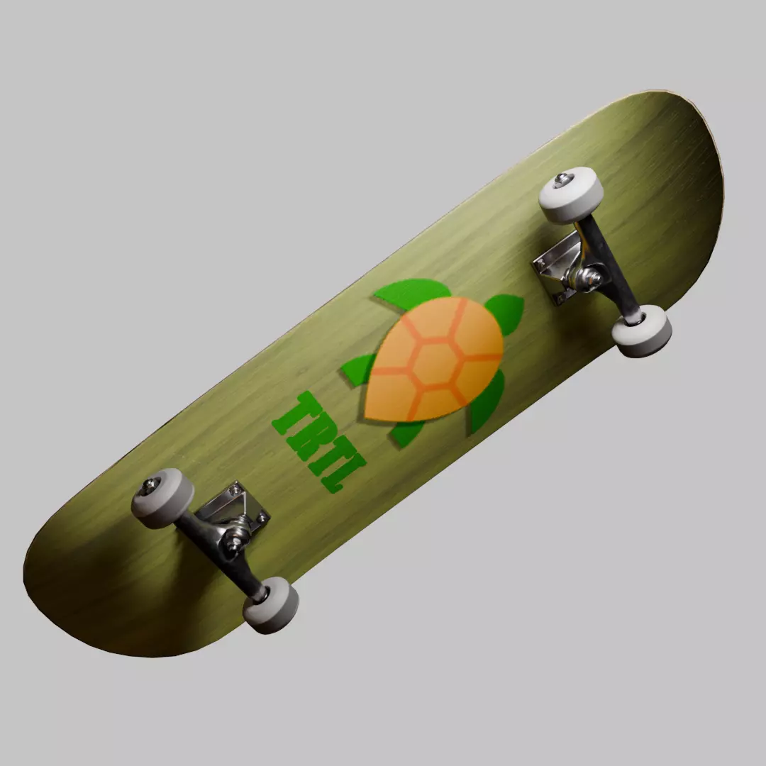 Skateboard - Turtle Deck Design 3D model_0