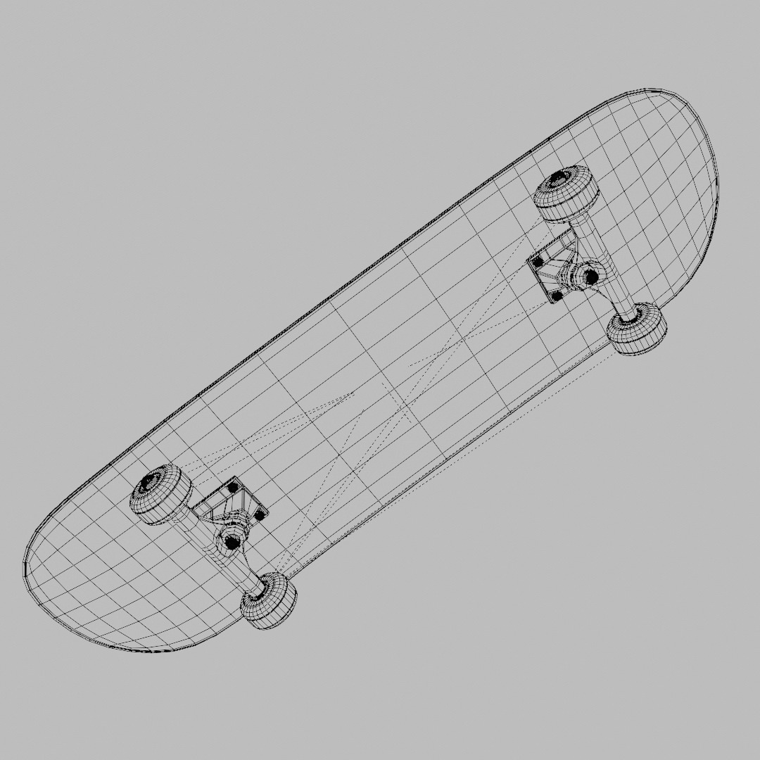 Skateboard - Turtle Deck Design 3D model_4