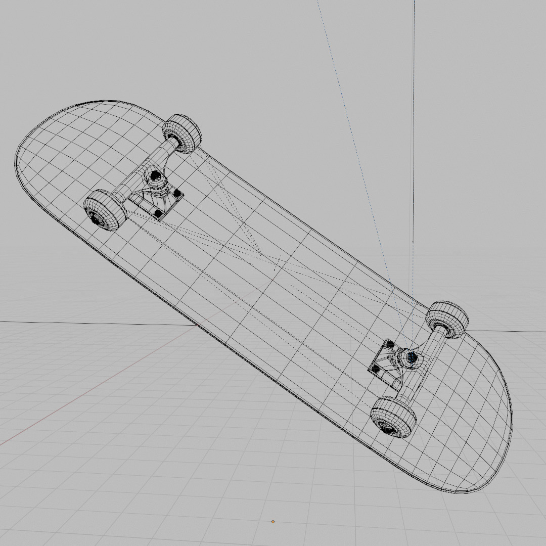 Skateboard - Turtle Deck Design 3D model_5