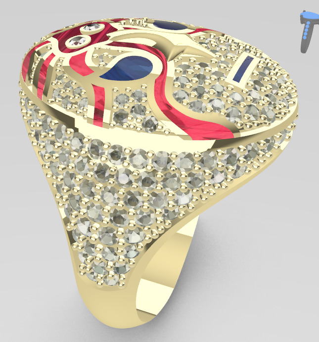 MASK DIAMOND RING 3D print model_9