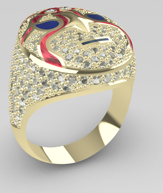 MASK DIAMOND RING 3D print model_5
