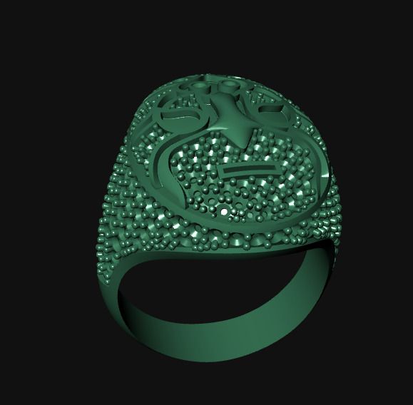 MASK DIAMOND RING 3D print model_3
