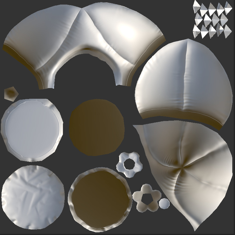 Dark Green Stylized Cactus game-ready plant Low-poly 3D model_7