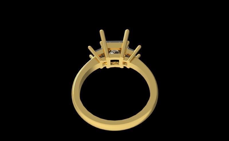 Three Diamond Ring 02 3D print model_2