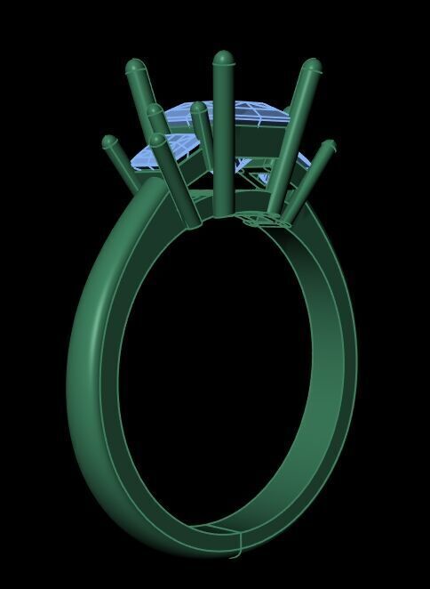 Three Diamond Ring 02 3D print model_4