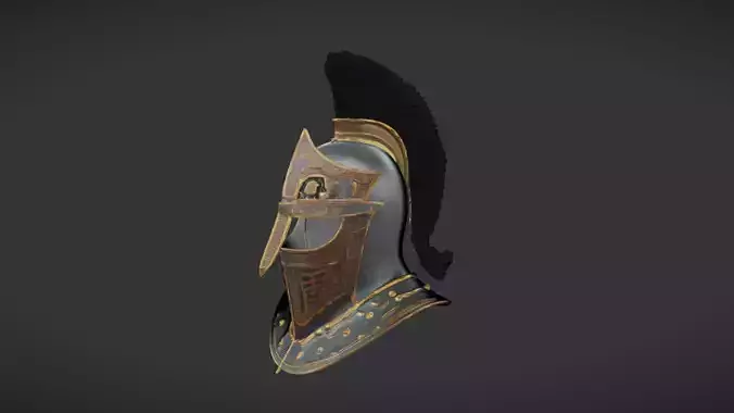 ornate medieval knight helmet