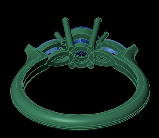 Three Diamond Ring 04 3D print model_5