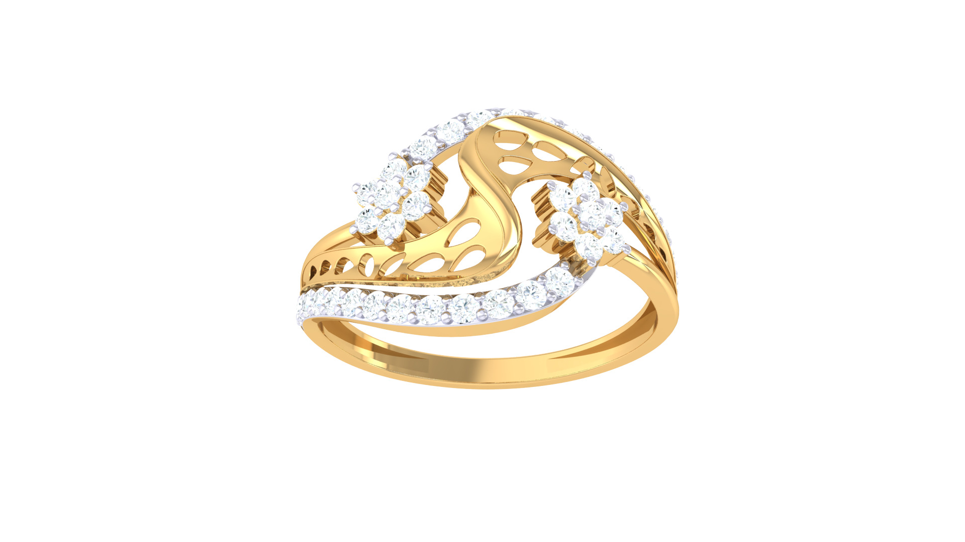 Women Ring  Render 3dm STL OBJ FBX Details 3D print model_3
