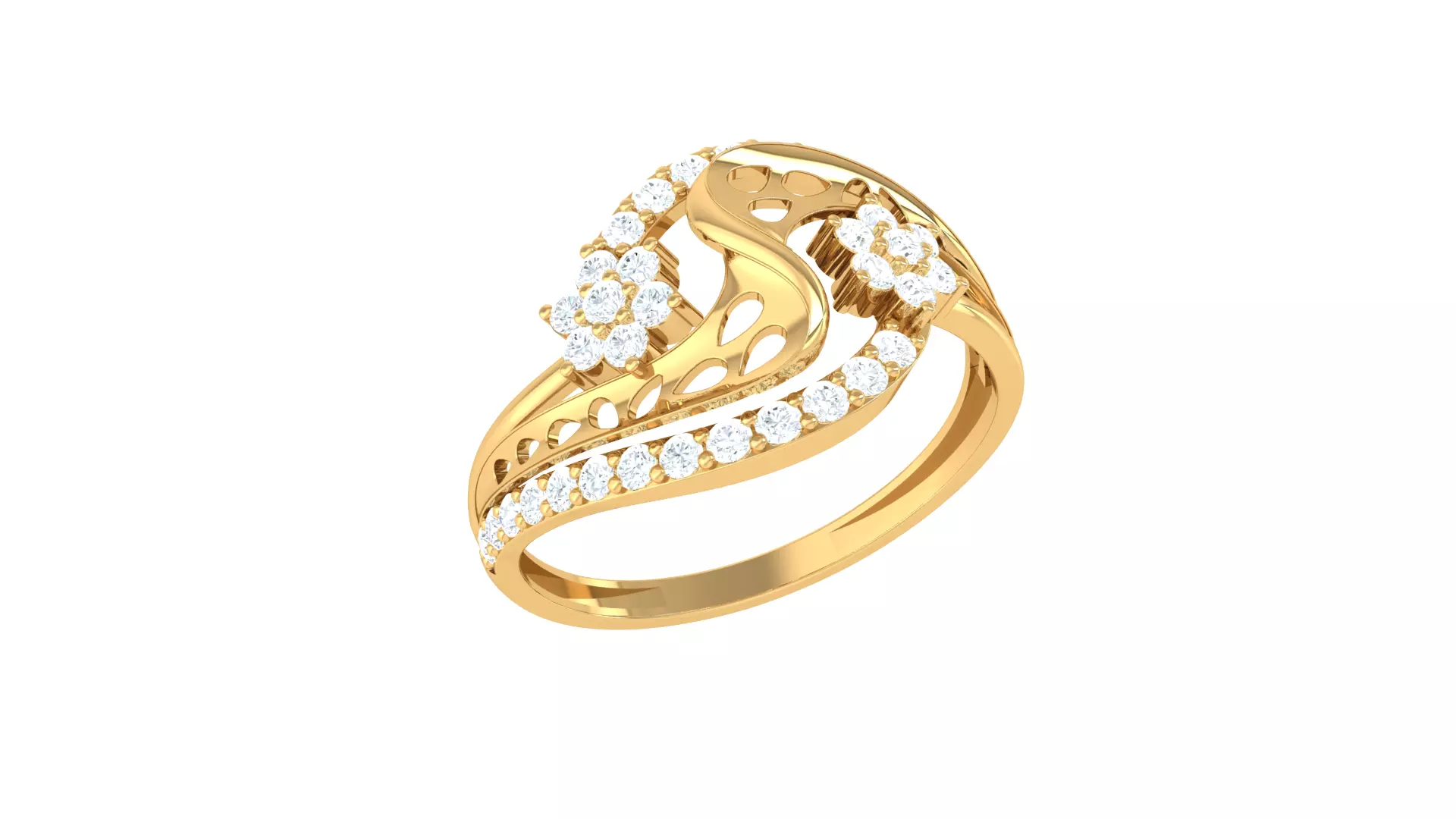 Women Ring  Render 3dm STL OBJ FBX Details 3D print model_0