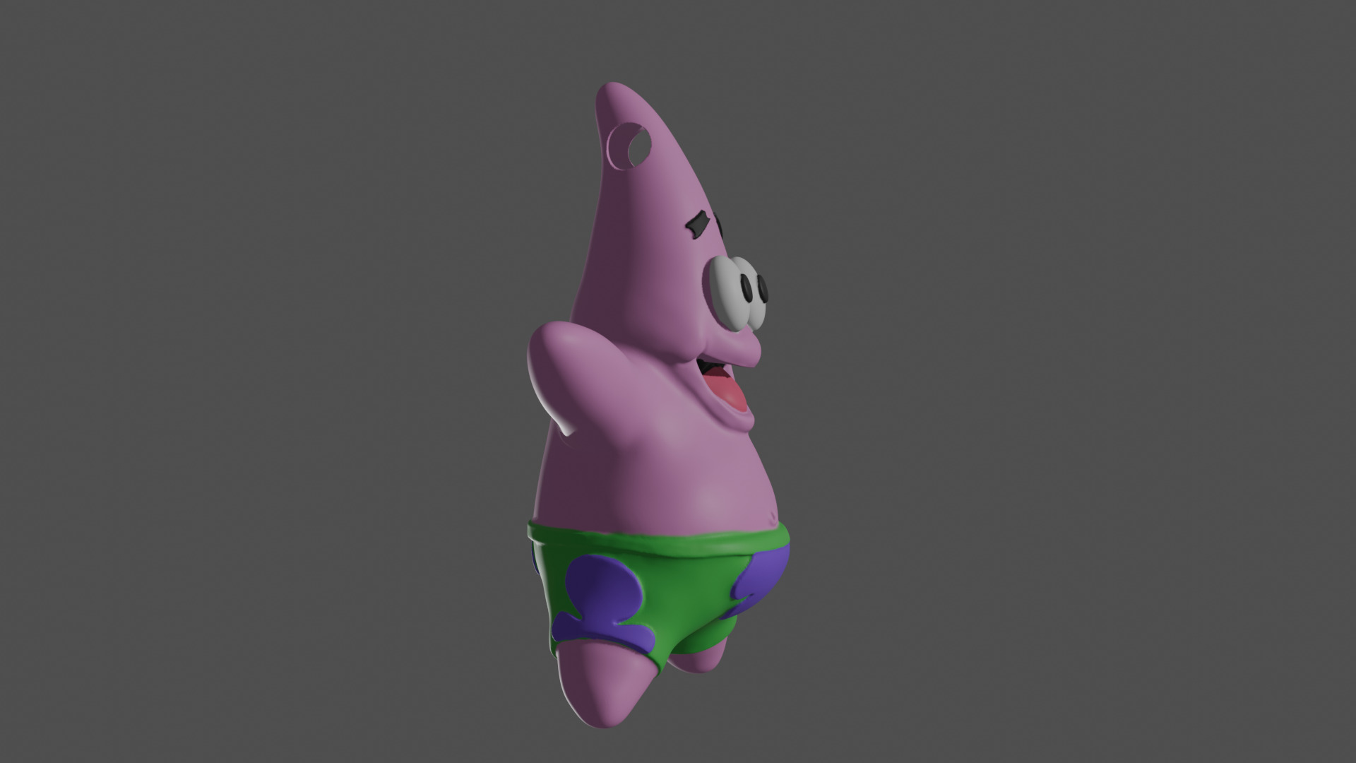 Patrick keyring 3D print model_1