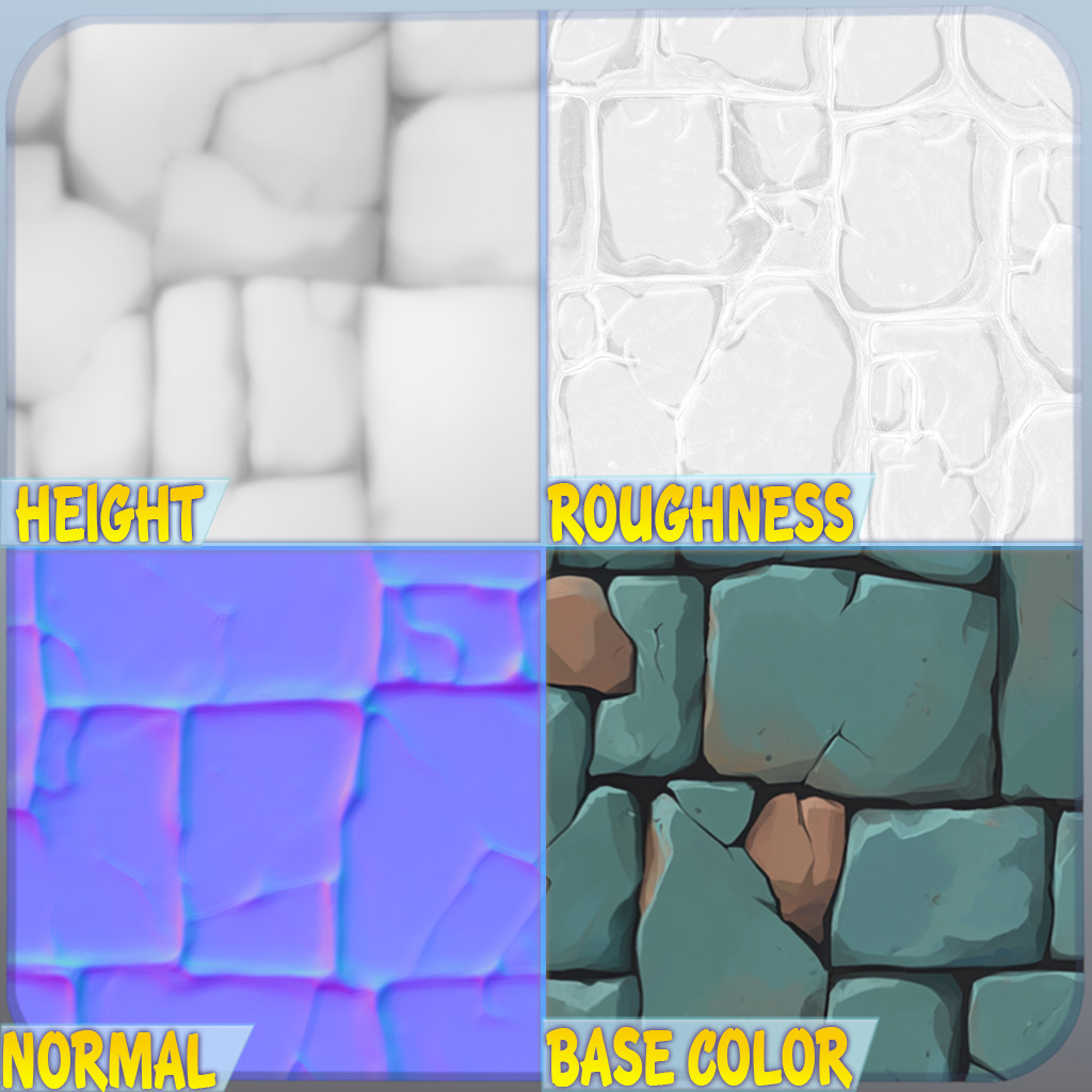 Stylized Stone Floor Seamless Texture Texture_1