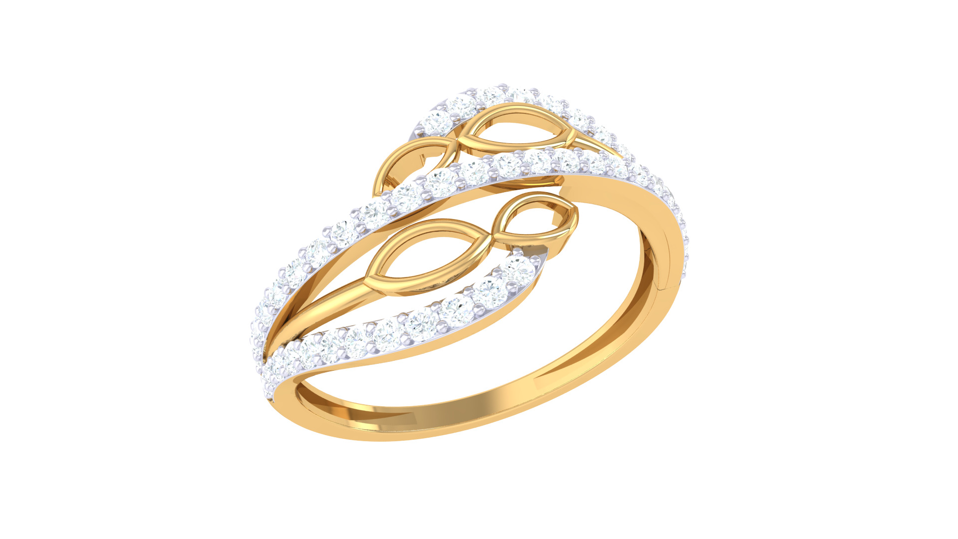 Women Ring Render 3dm STL OBJ FBX Details 3D print model_2