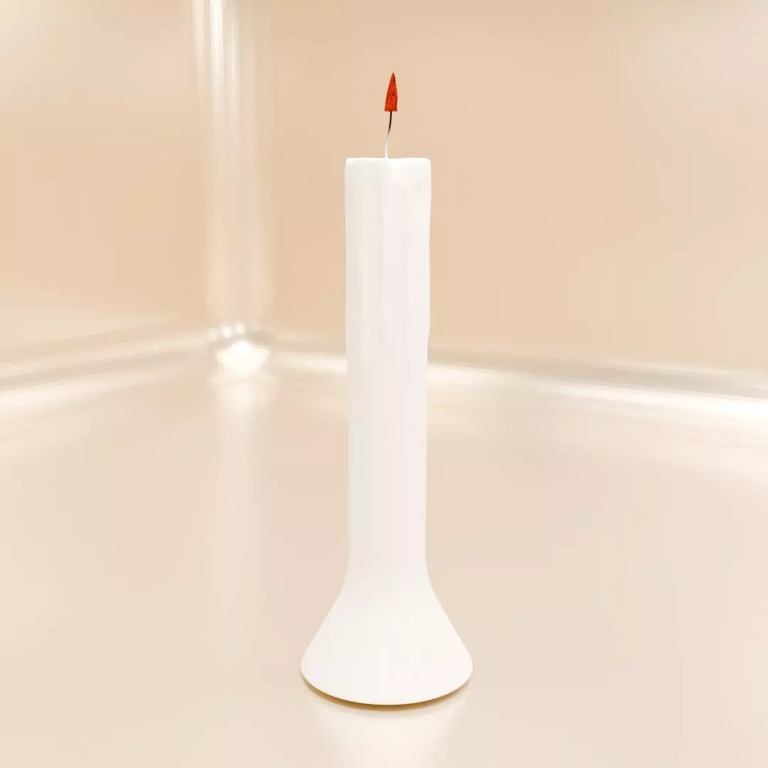 Candle design Low-poly 3D model