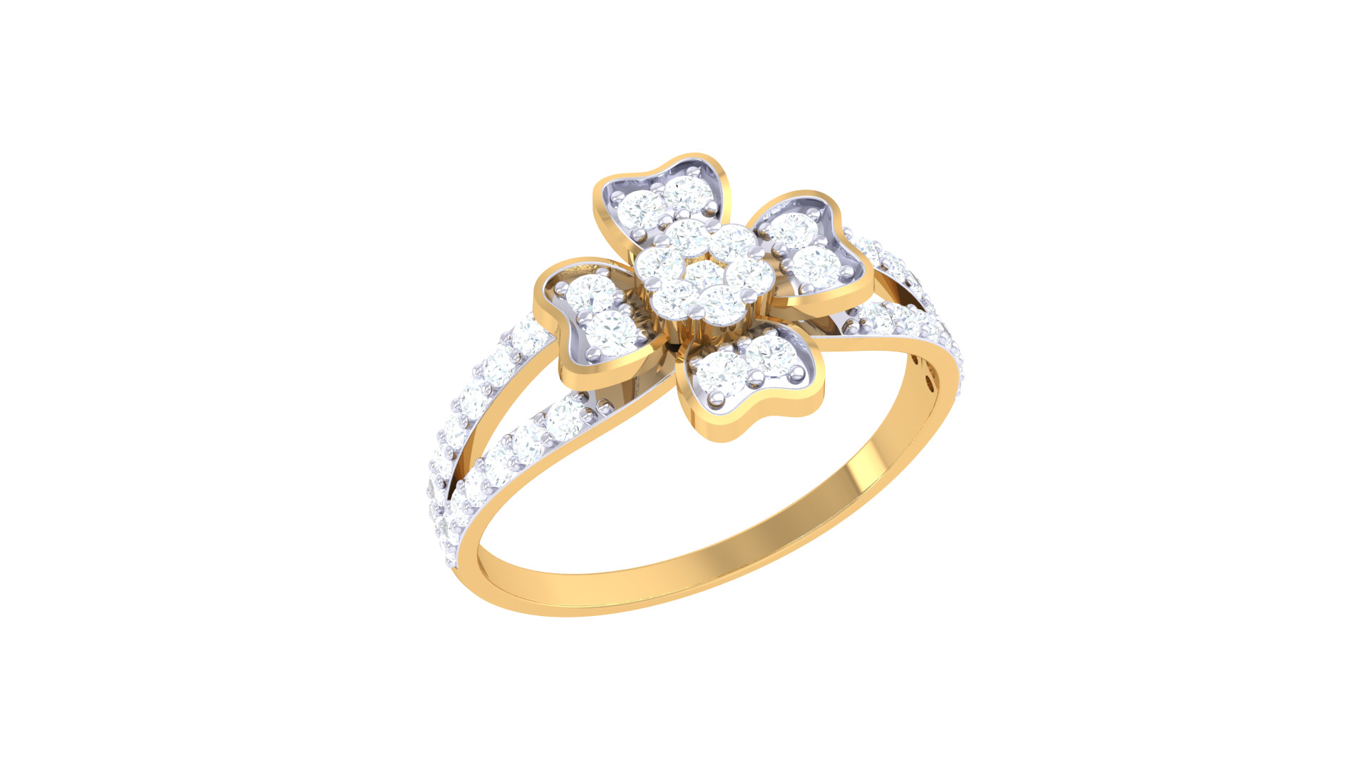 Women Ring  Render 3dm STL OBJ FBX Details 3D print model_2