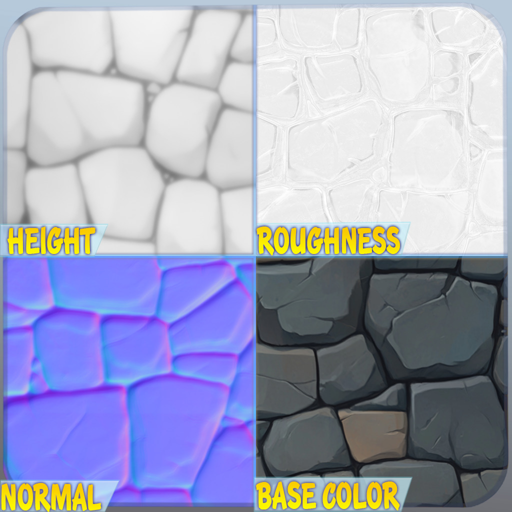 Stylized Stone Floor Seamless Texture Texture_1