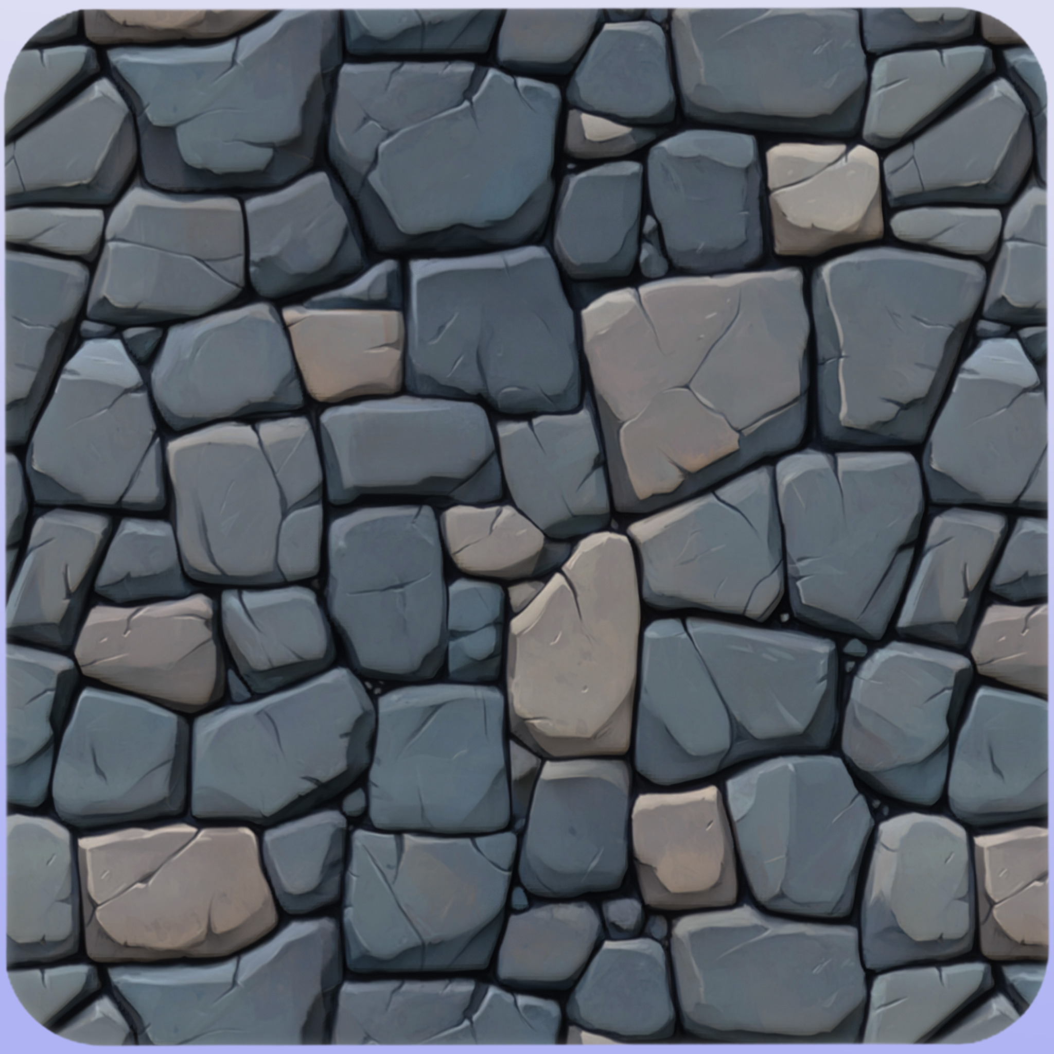 Stylized Stone Floor Seamless Texture Texture_6