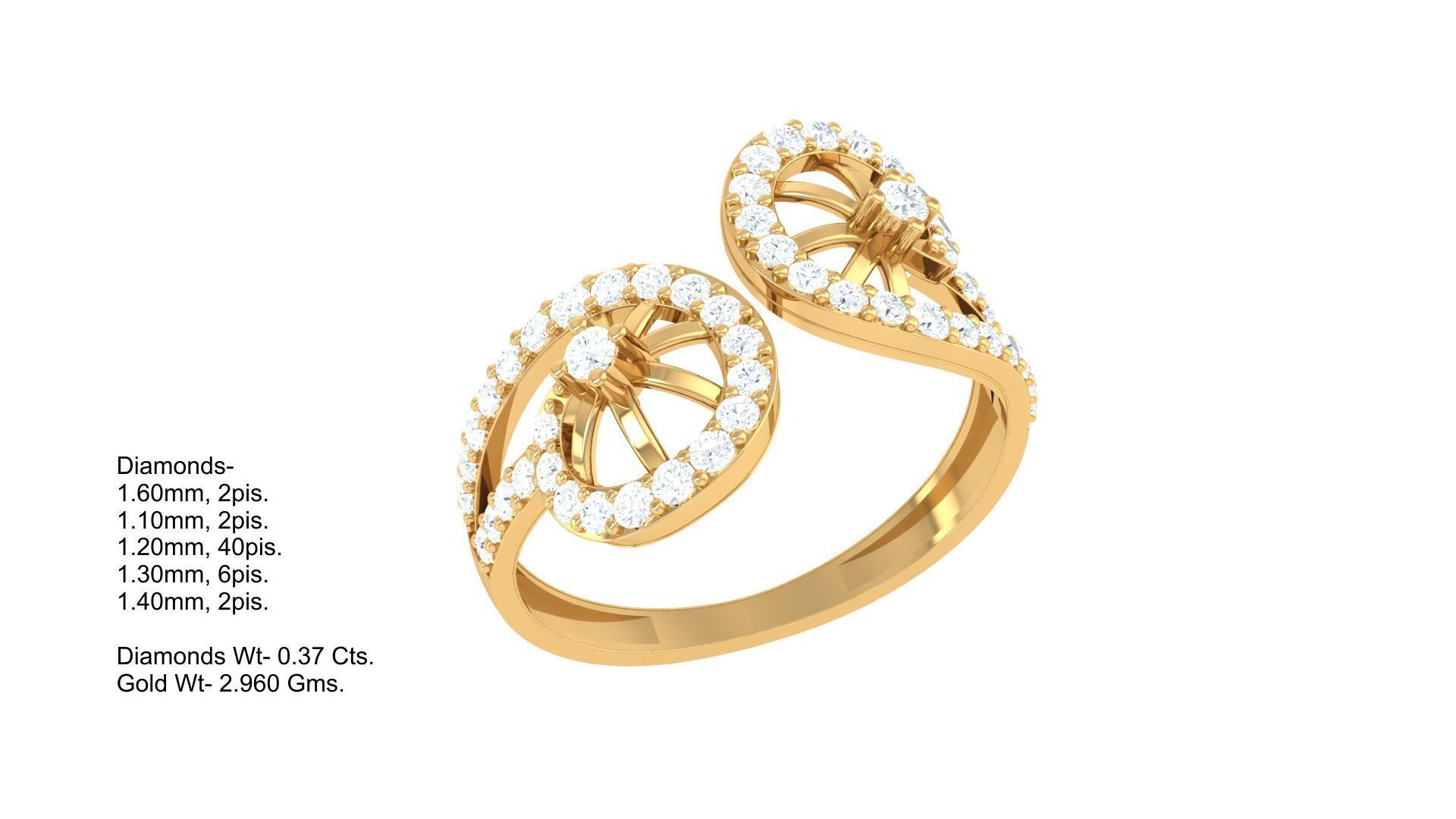 Women Ring  Render 3dm STL OBJ FBX Details 3D print model_1