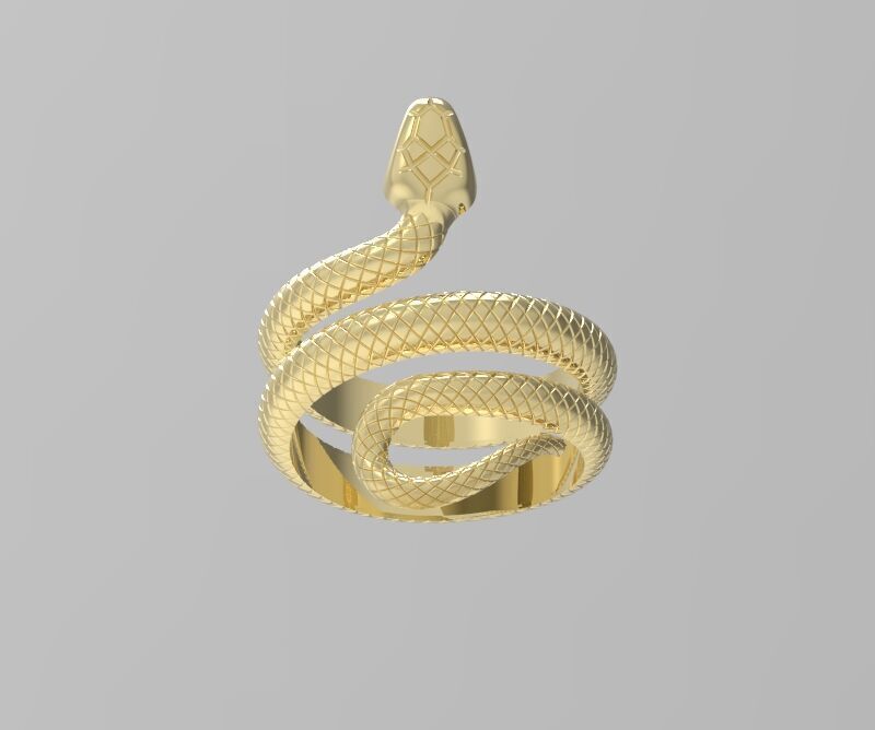 SNAKE RING 3D print model_4