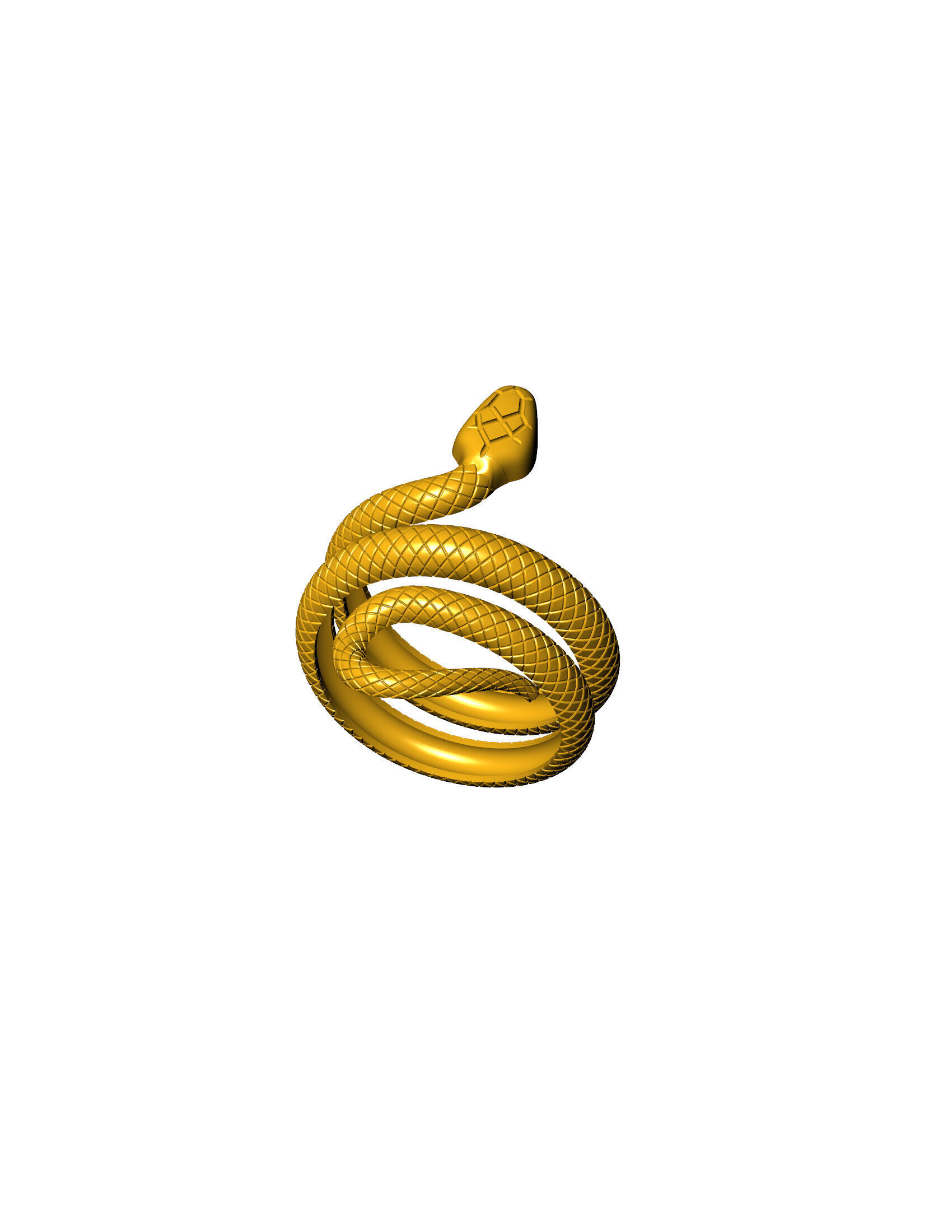 SNAKE RING 3D print model_5