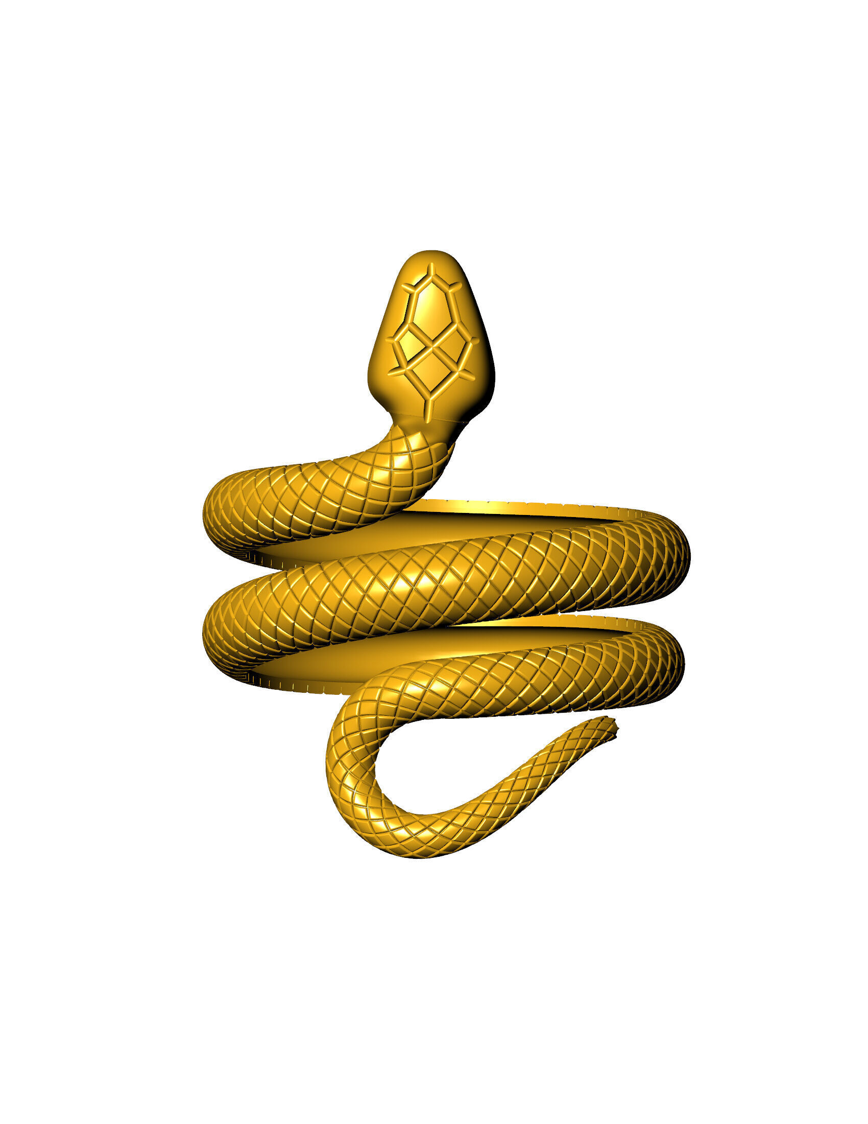 SNAKE RING 3D print model_3