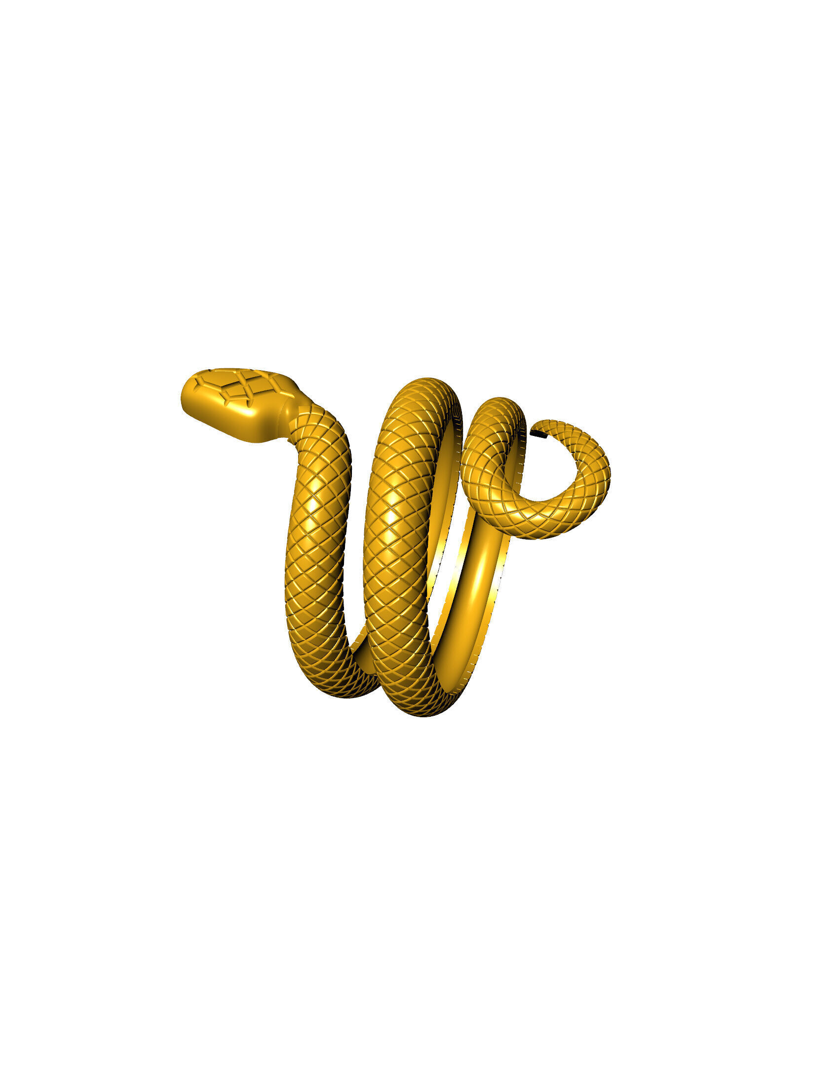 SNAKE RING 3D print model_6