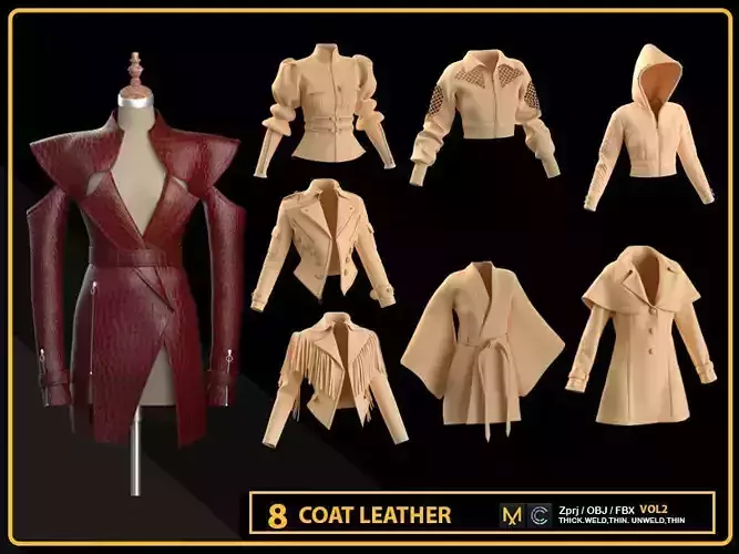 8 LEATHER COAT