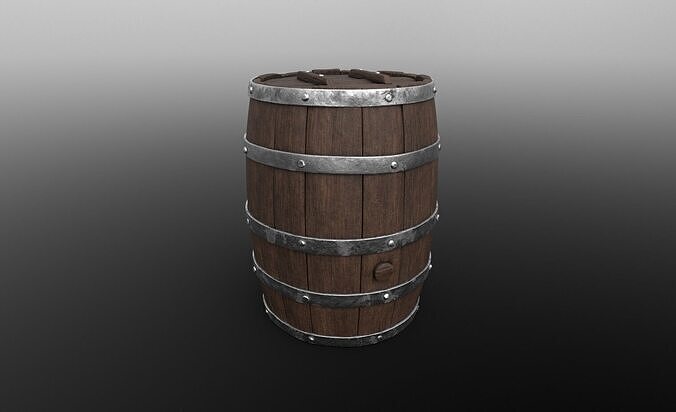 WooddenBarrel 3D model