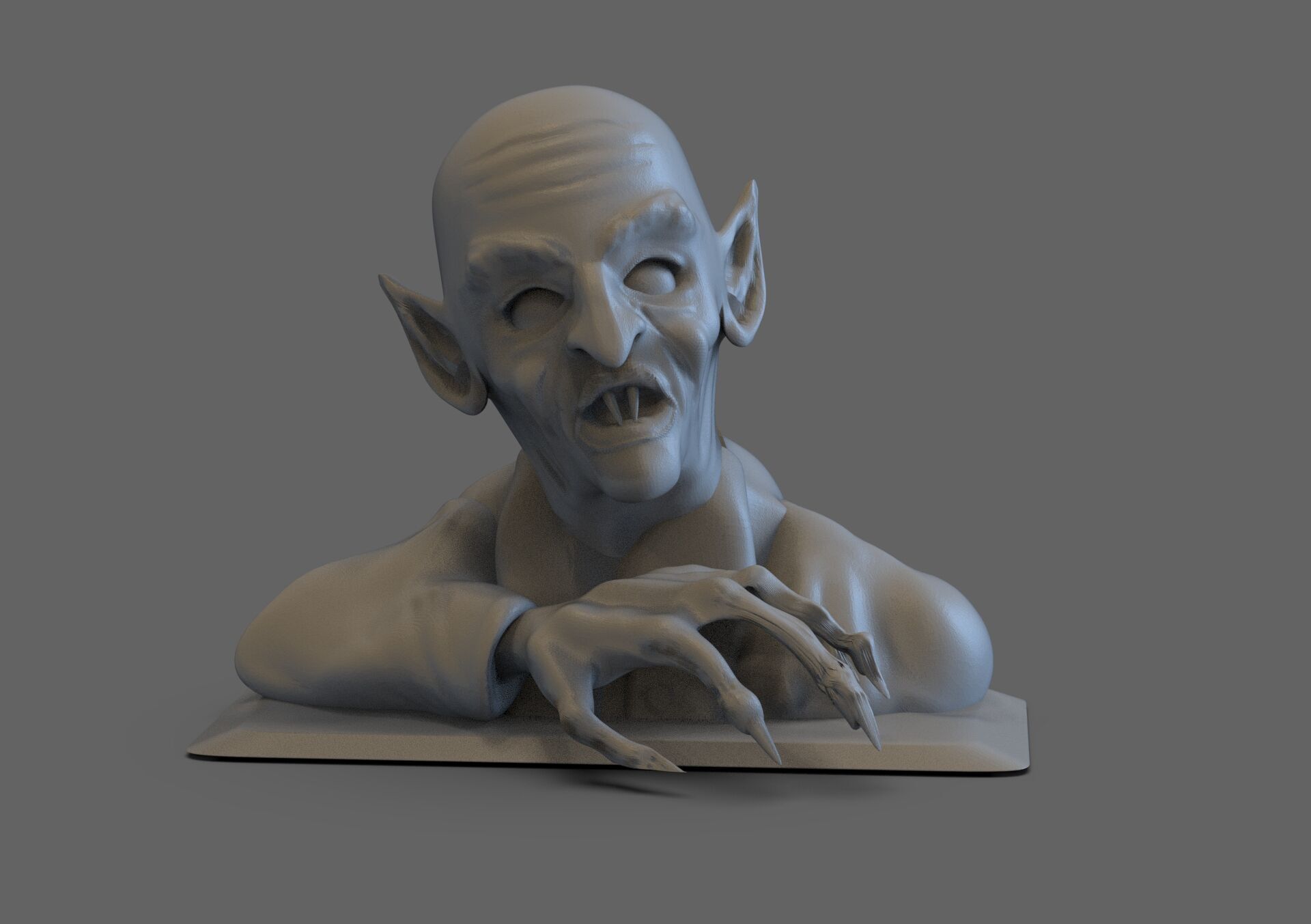 Nosferatu Bust 3D print model_4