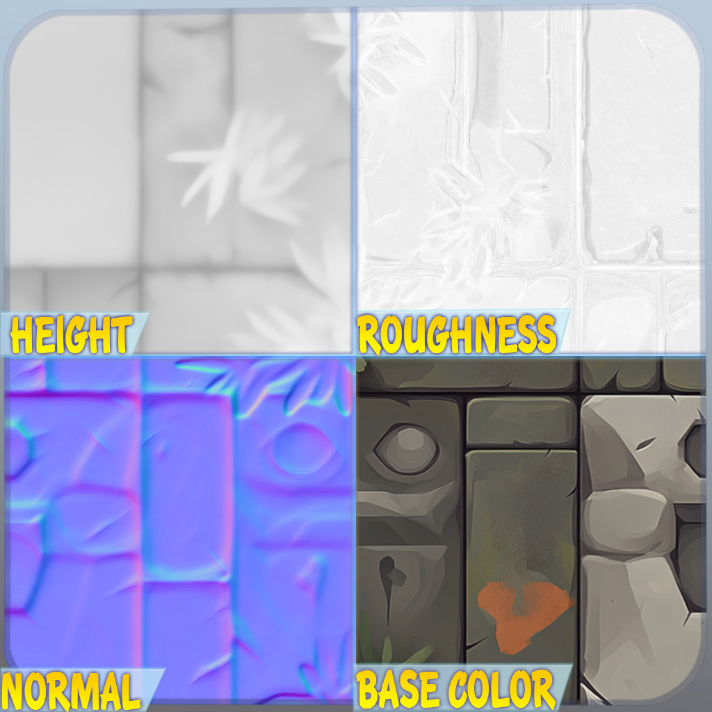 Stylized Stone Floor Seamless Texture Texture_1