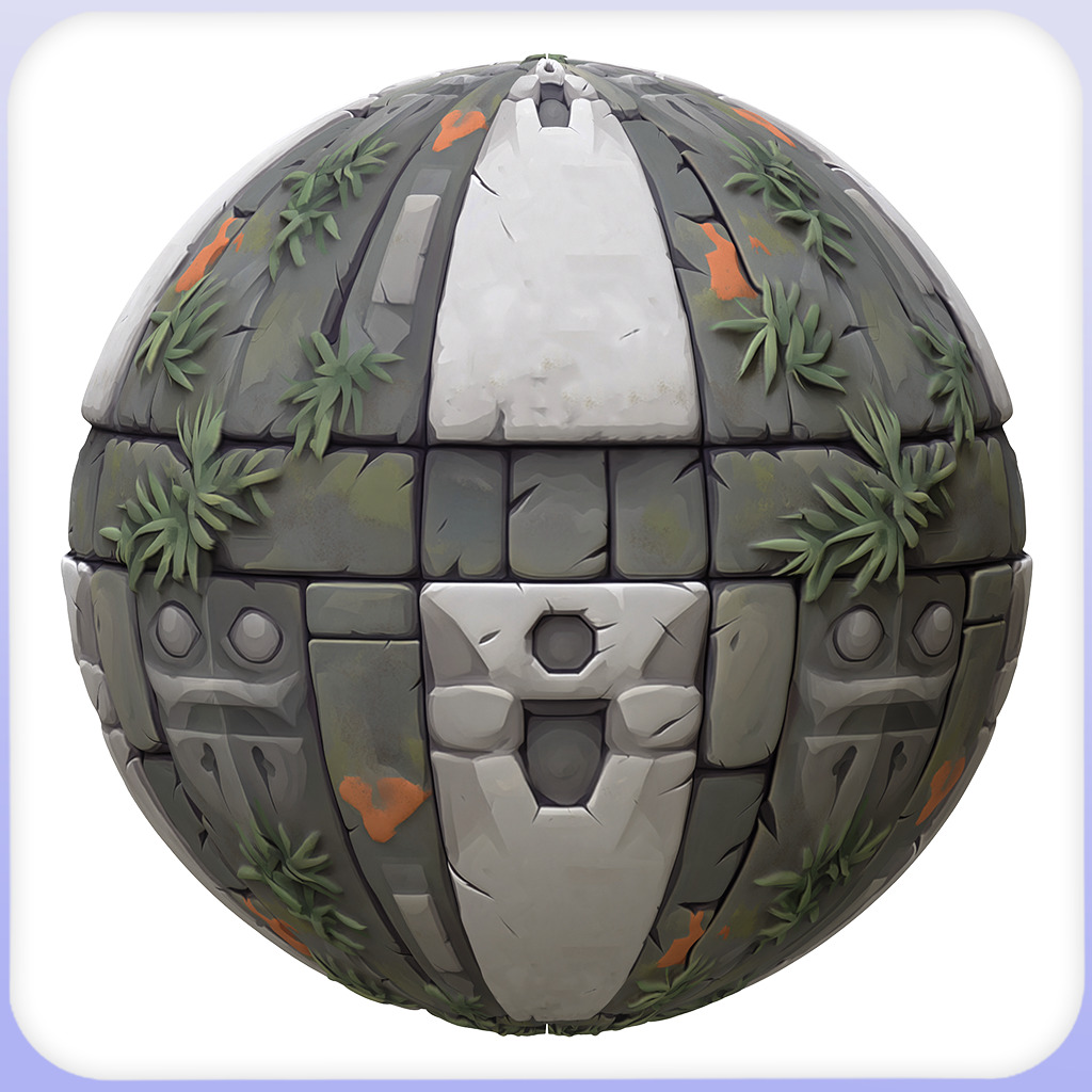 Stylized Stone Floor Seamless Texture Texture_6